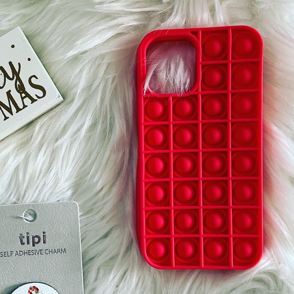 Red Pop Sensory IPhone 12 Cell Phone Cover - Picture 4 of 6
